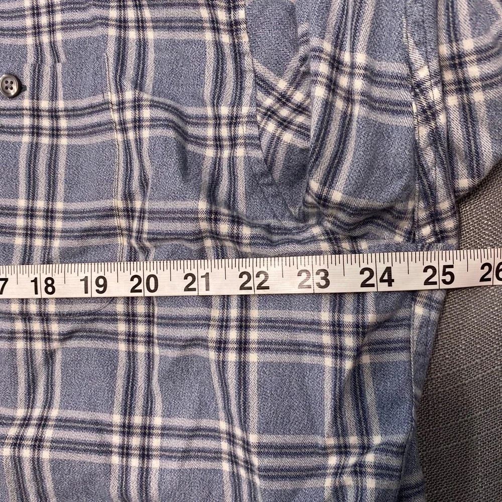 Pendleton Mens  Button Up Shirt Blue Plaid Long Sleeve Flap Pockets Top XL - Picture 7 of 8